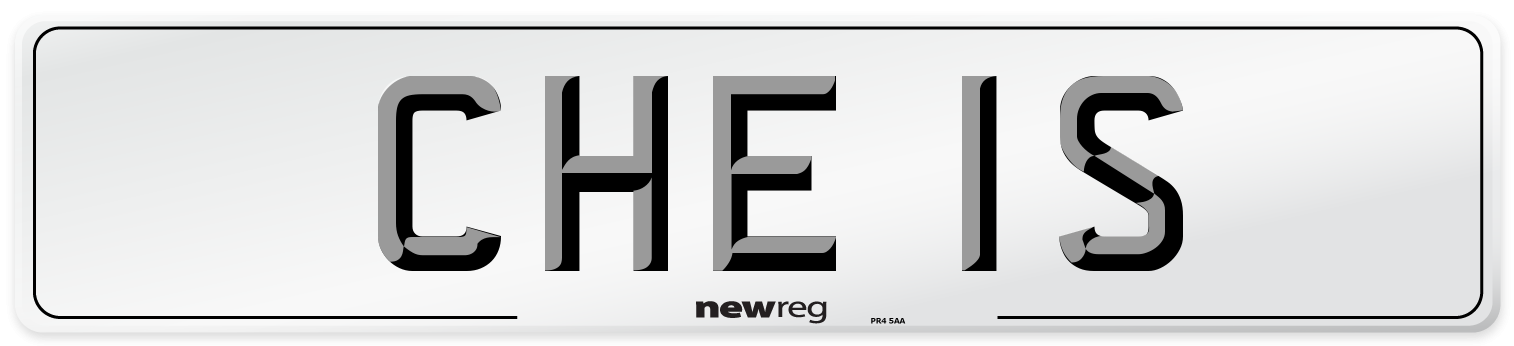 CHE 1S Number Plate from New Reg